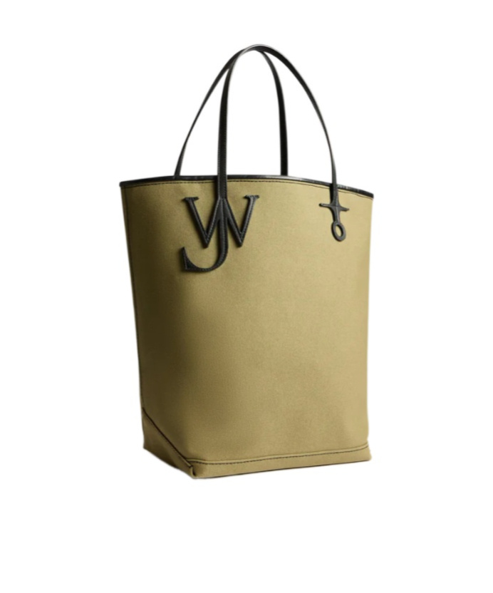 Jw Anderson Large Anchor Canvas Tote In Khaki In Green