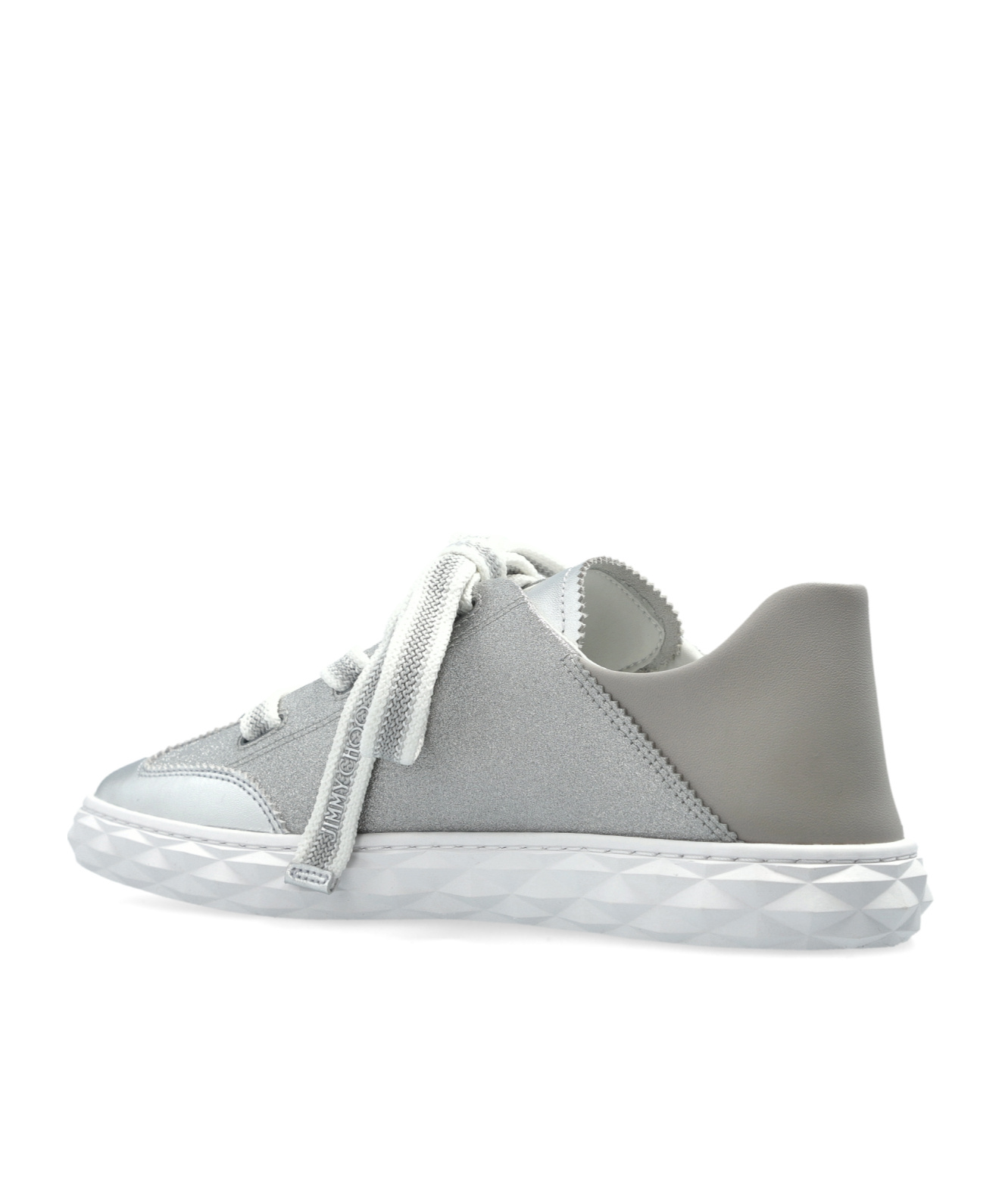 Jimmy Choo Diamond Light Flex Glittered Sneakers In Gray
