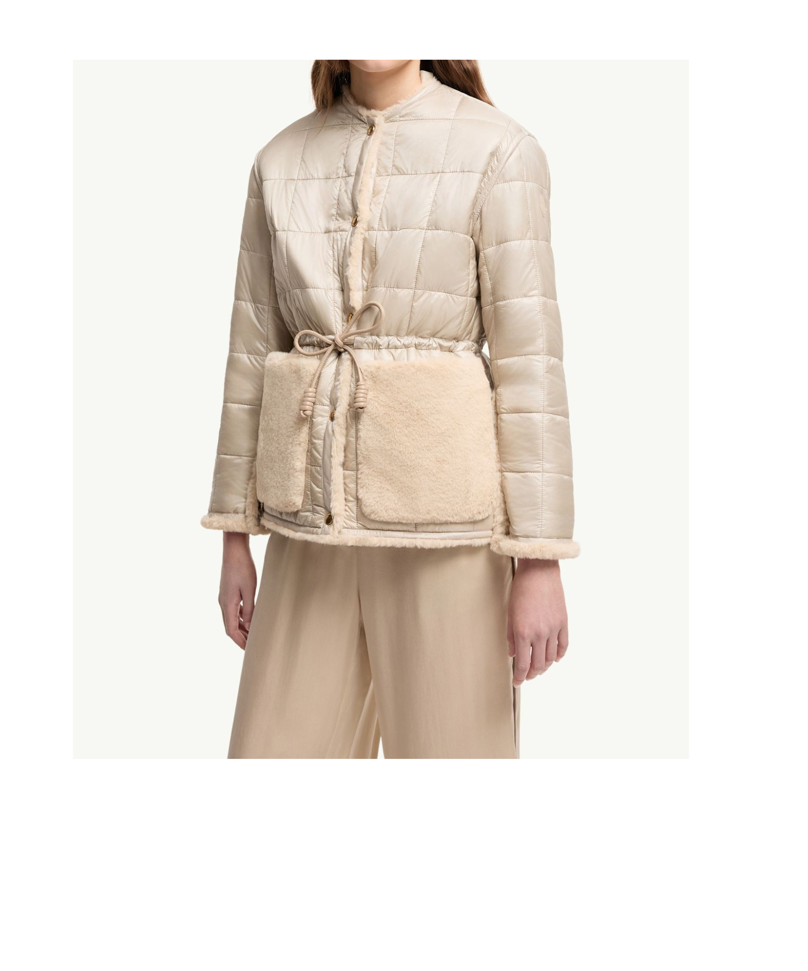 Moncler Tipule Reversible Short Down Jacket In Neutral