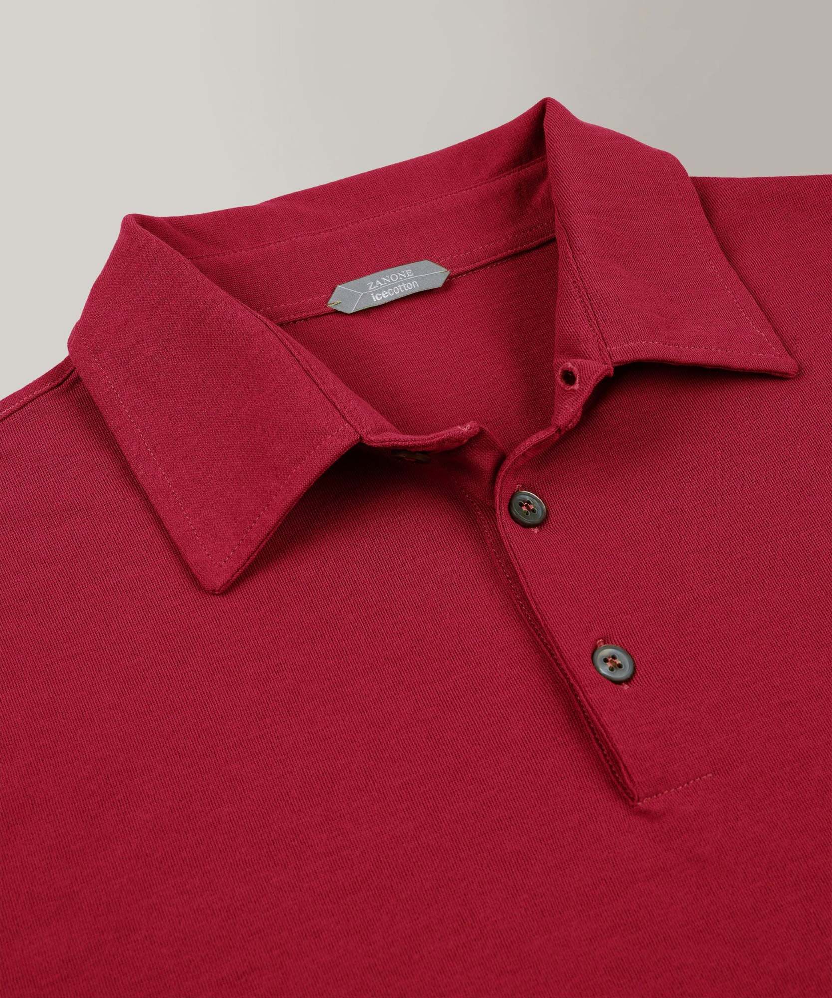 Zanone Short-sleeve Cotton Polo Shirt In Red