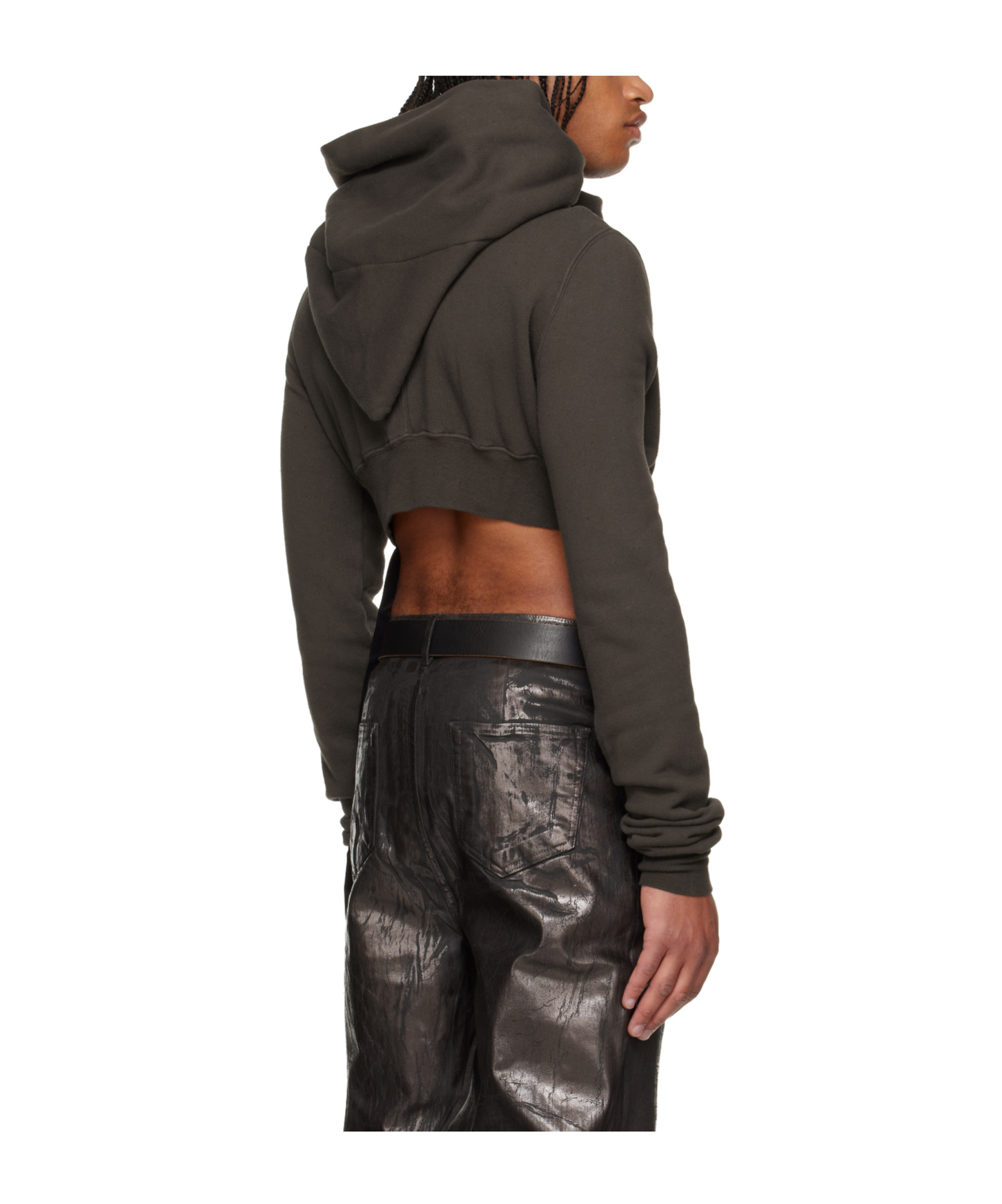 Rick Owens Drkshdw Concordians Micro Mountain Hoodie In Black