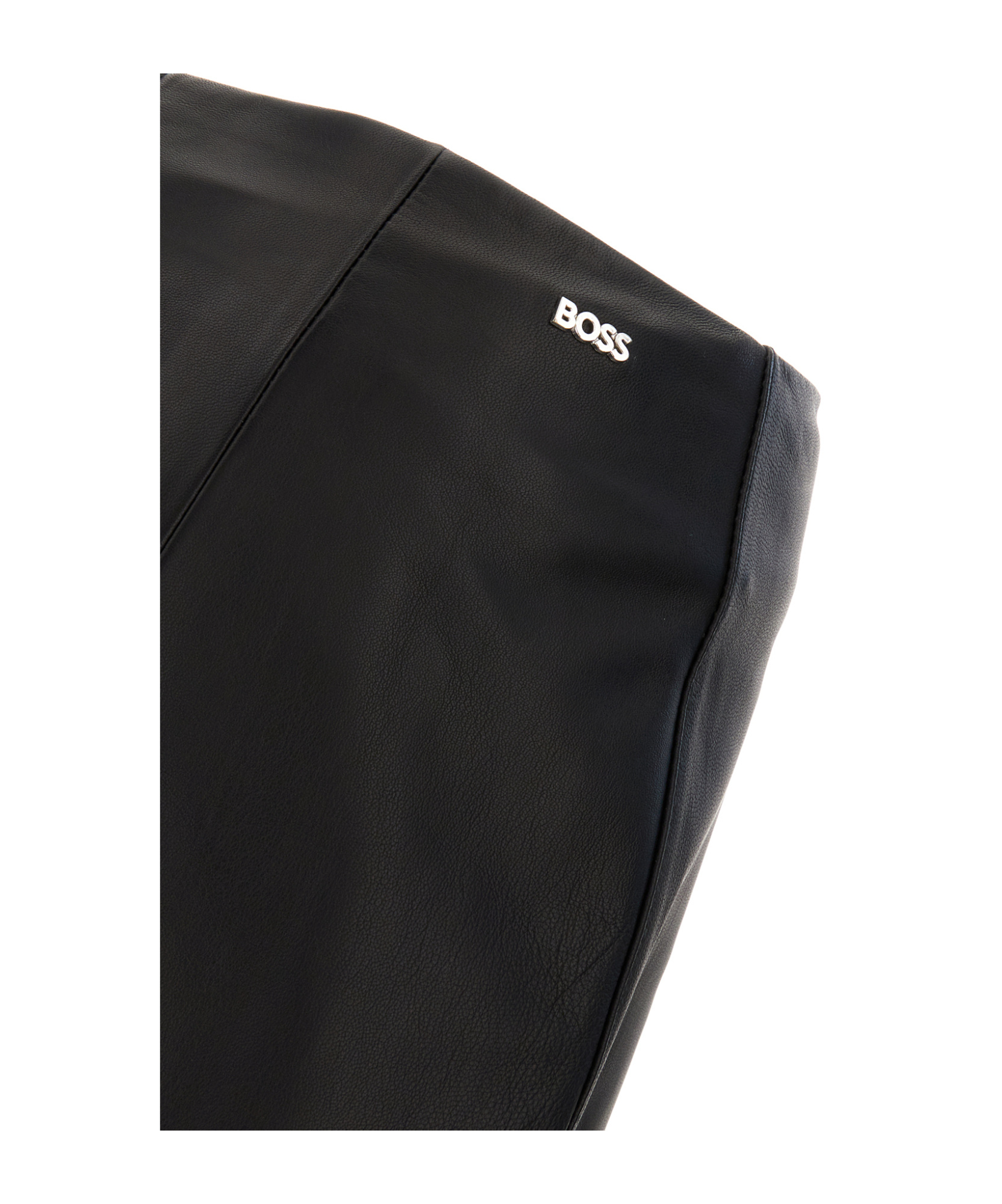 Hugo Boss Black Nappa Leather Skirt In Black