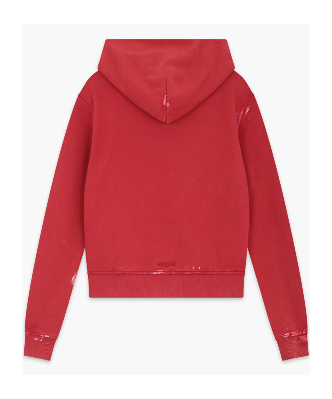 We11 Done Pierced Zip-up Hoodie In Red