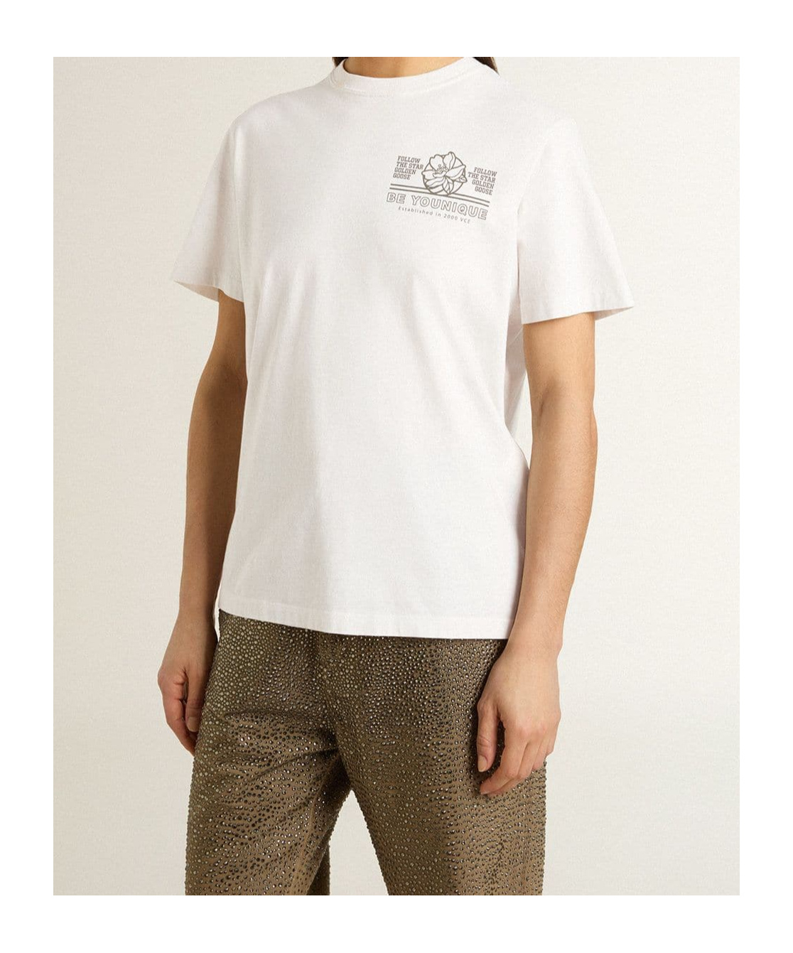 Golden Goose Journey Regular Fit Graphic T-shirt In White