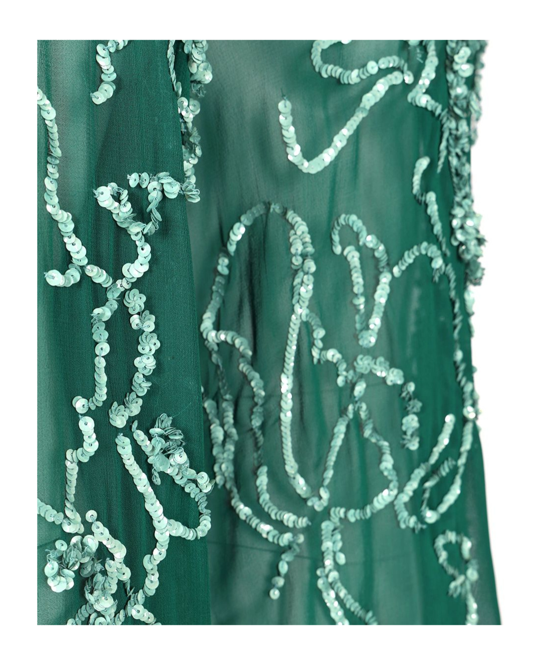 Dries Van Noten Embellished Semi-sheer Shirt In Green