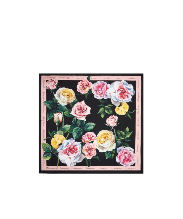 Dolce & Gabbana Floral-print Foulard In Multicolor
