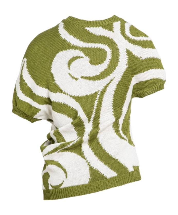 Shop Dries Van Noten Short-sleeved Sweater In Green