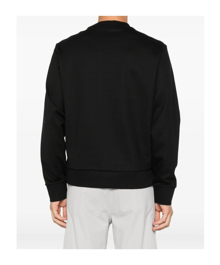 Hugo Boss Logo-print Cotton Sweatshirt In Black
