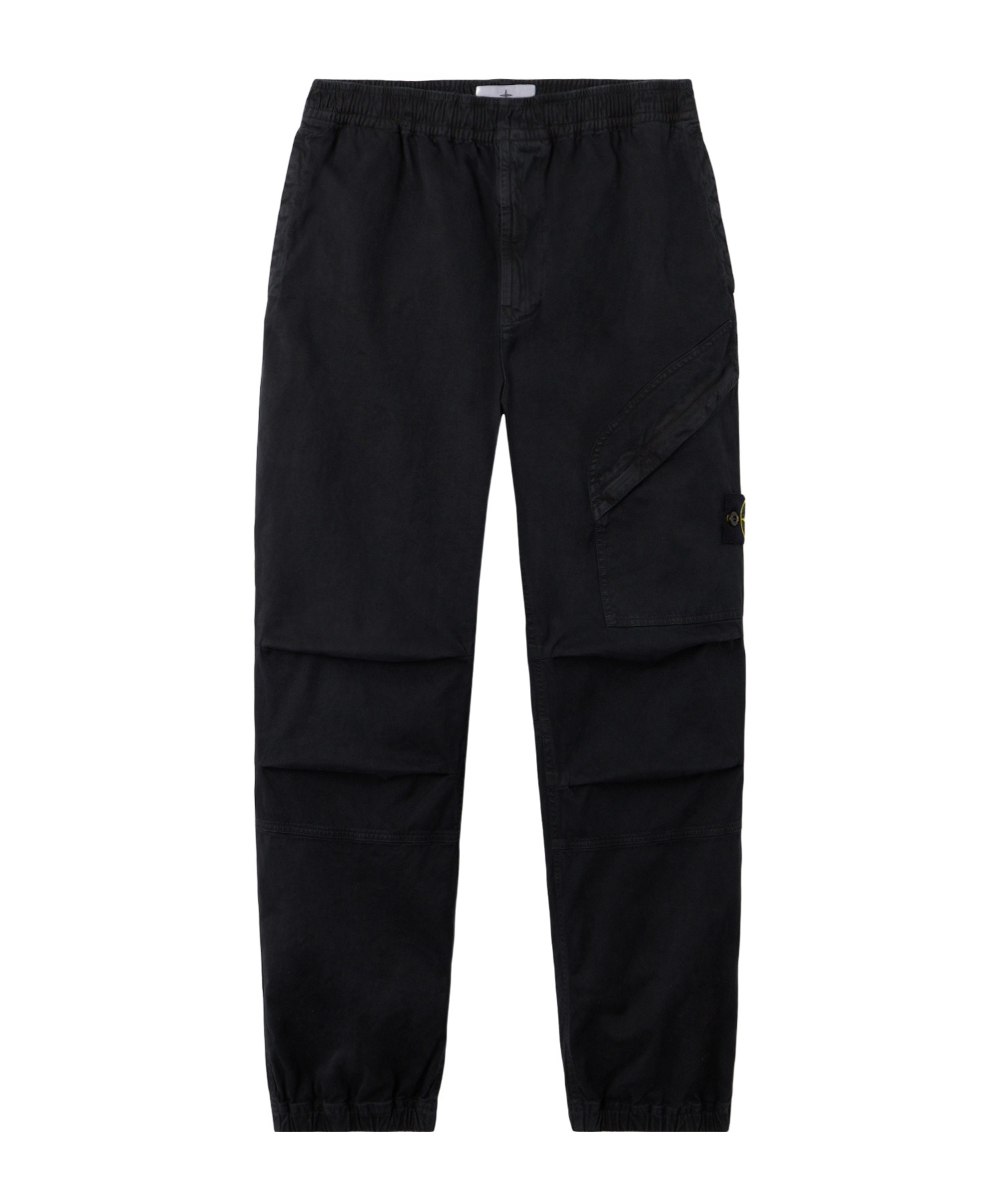 Stone Island Loose-fit Jogger Trousers With Snap And Zip Pockets In Black