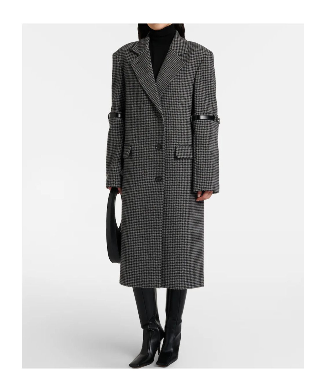 Coperni Thousand Birds Wool And Cashmere Coat In Black
