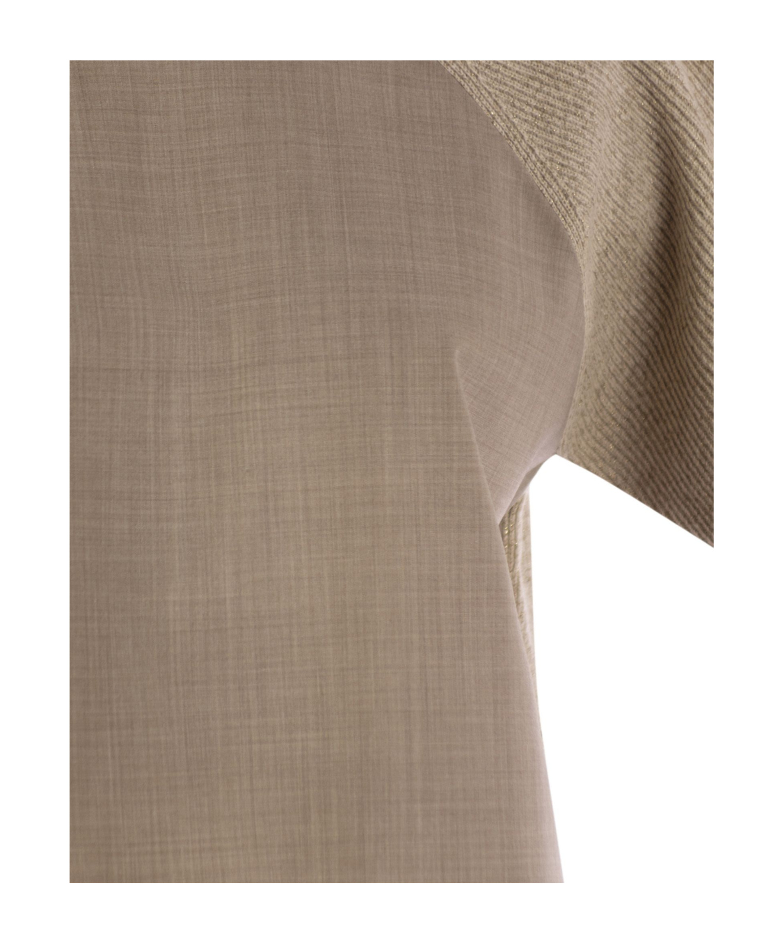 Fabiana Filippi Platinum And Lurex Short-sleeved Jersey In Brown