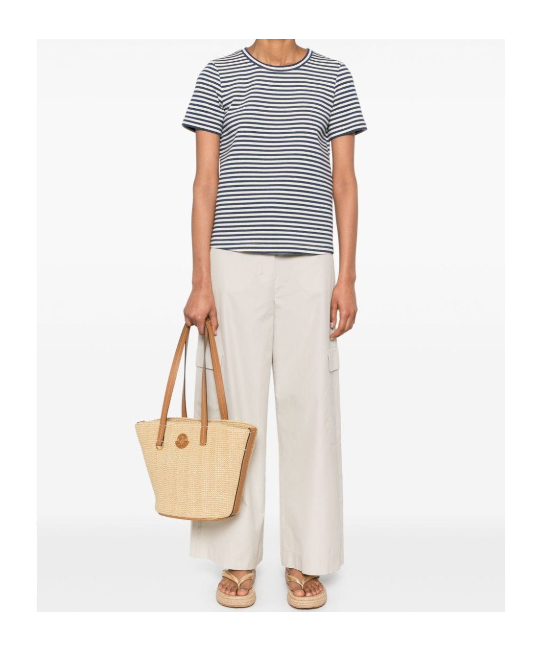 Max Mara Belt Loops Slacks In White