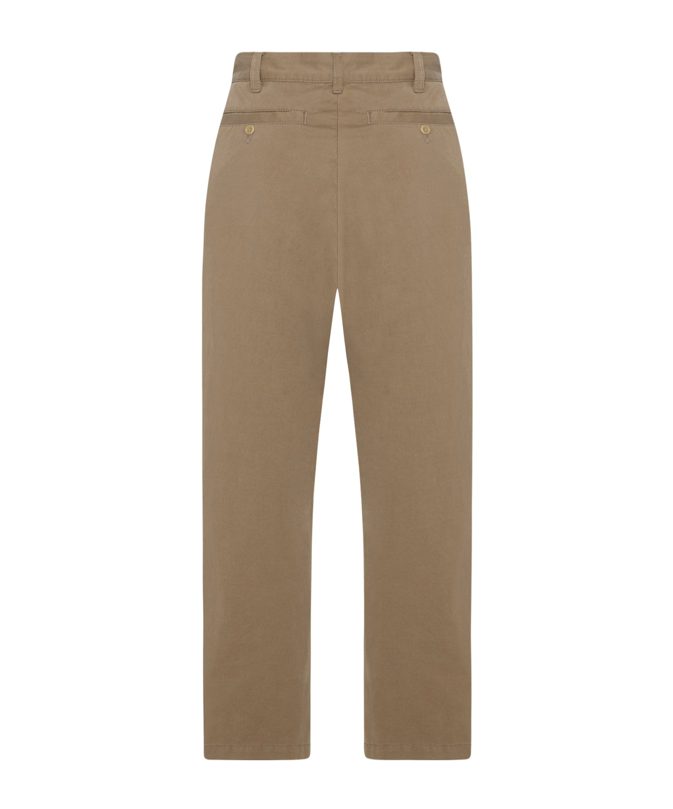 The Row Zalenka Cropped Cotton And Cashmere-blend Twill Straight-leg Pants In Brown