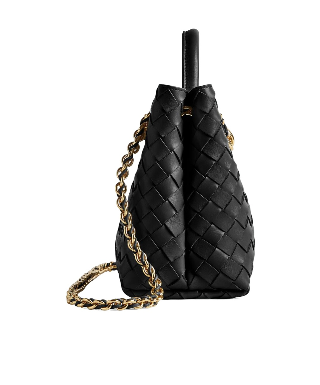 Shop Bottega Veneta Small Andiamo Chain In Black
