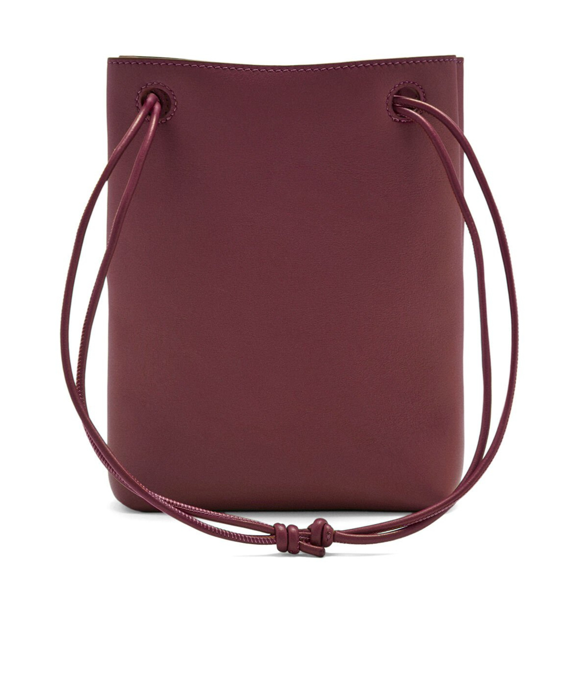 Loewe Anagram Pebble Leather Bucket Bag In Red