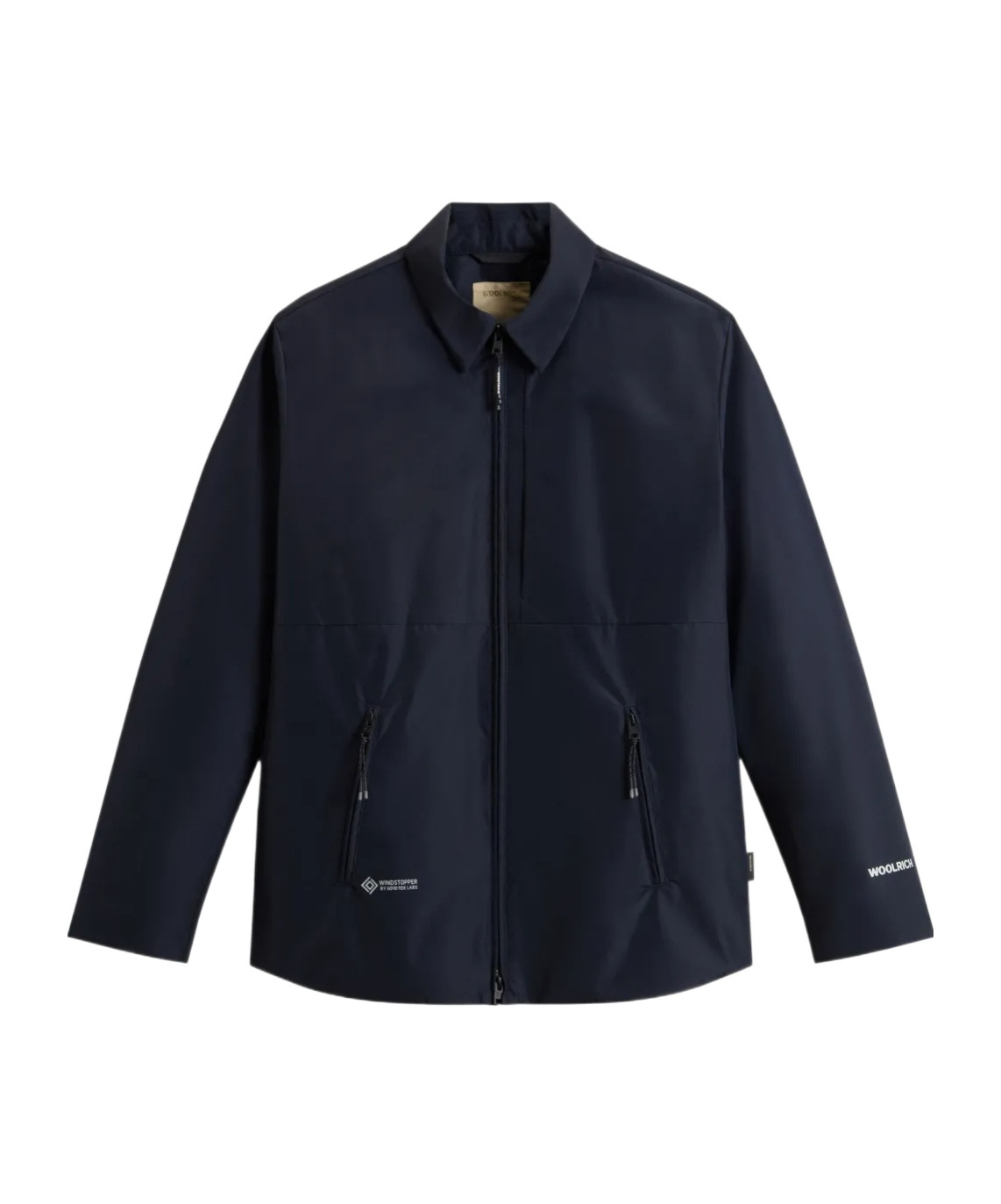 Woolrich Zip-up Shirt Jacket In Midnight Blue