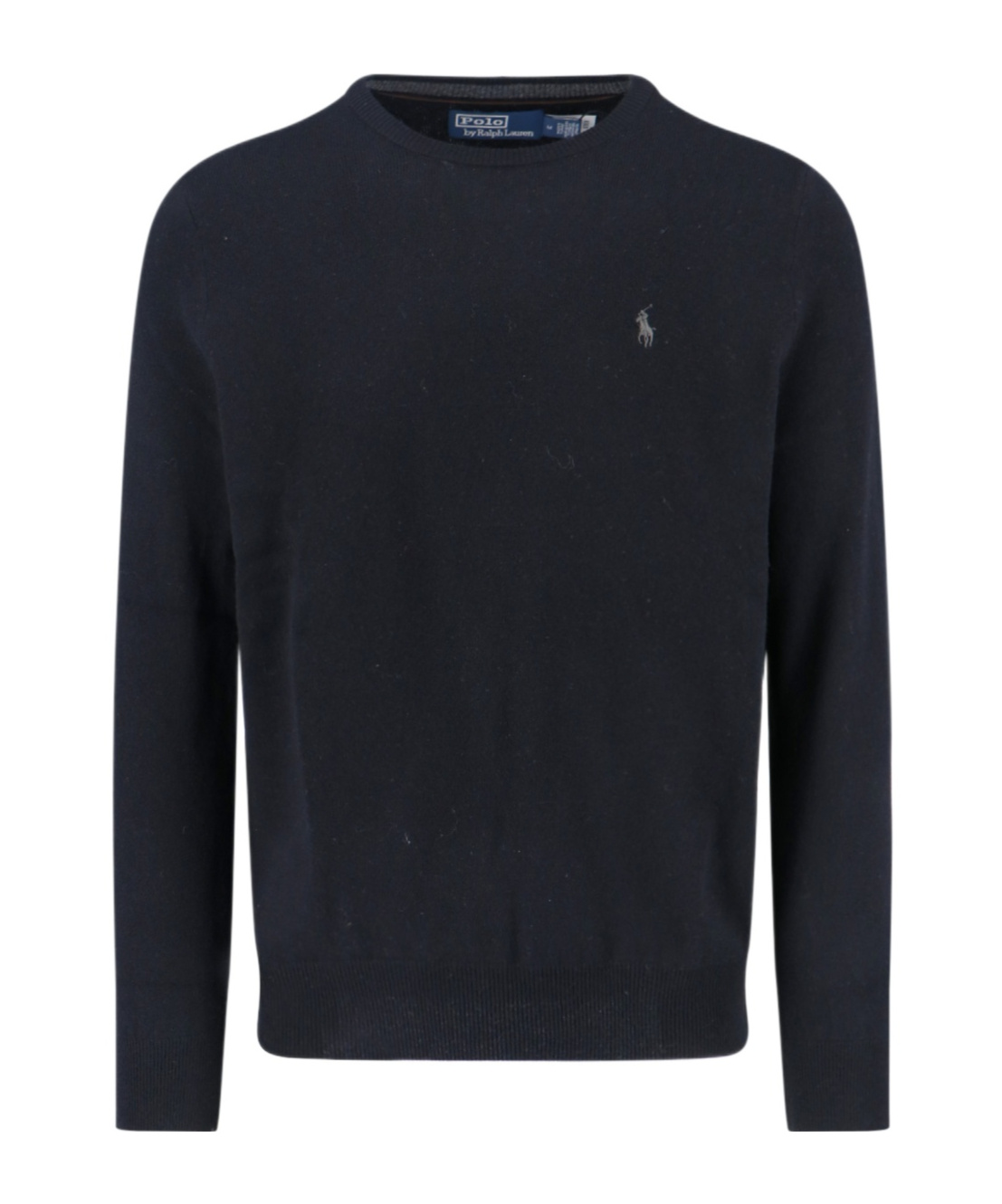 Polo Ralph Lauren Logo Embroidered Crewneck Jumper In Black