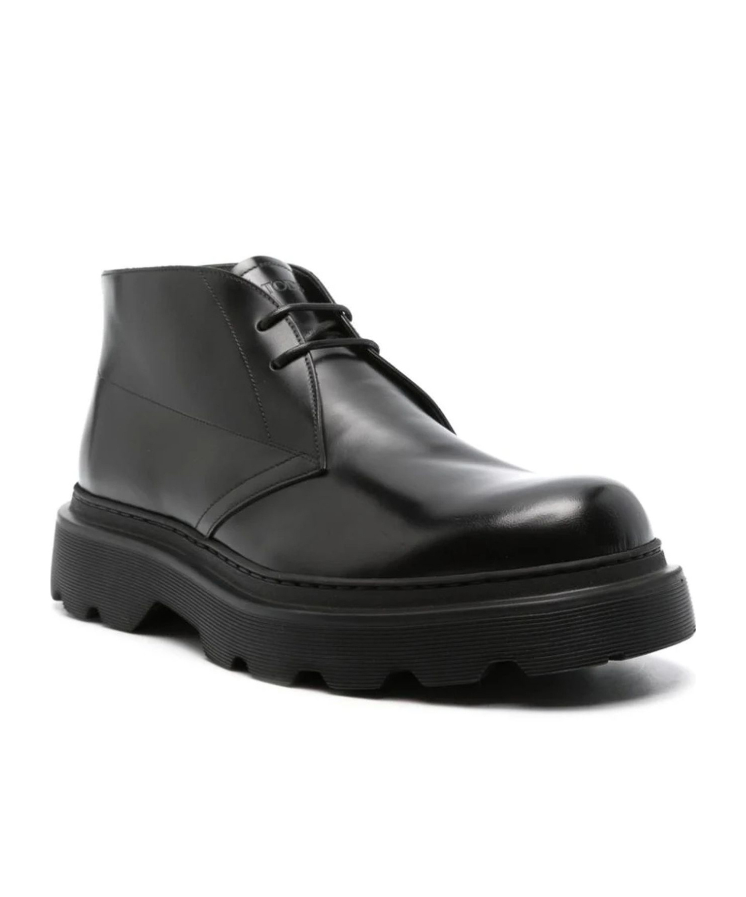 Tod's Round Toe Ankle Boots In Black