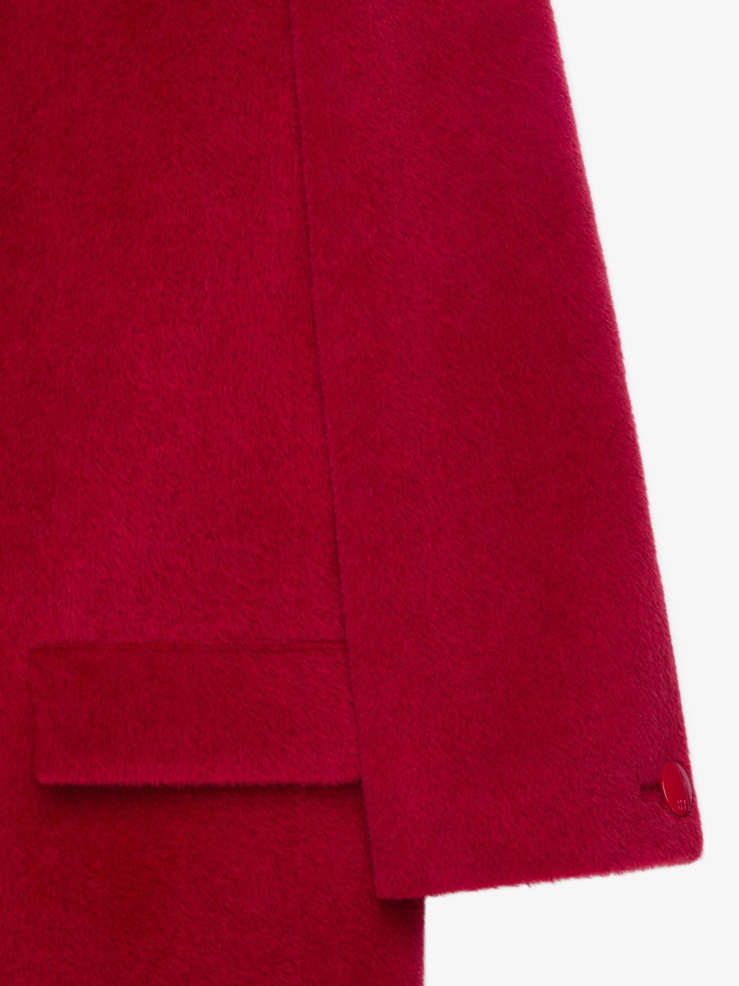 Givenchy Coat In Alpaca Wool In Red