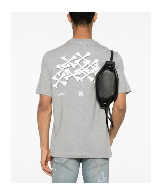 Amiri Bones Stacked Cotton T-shirt In White