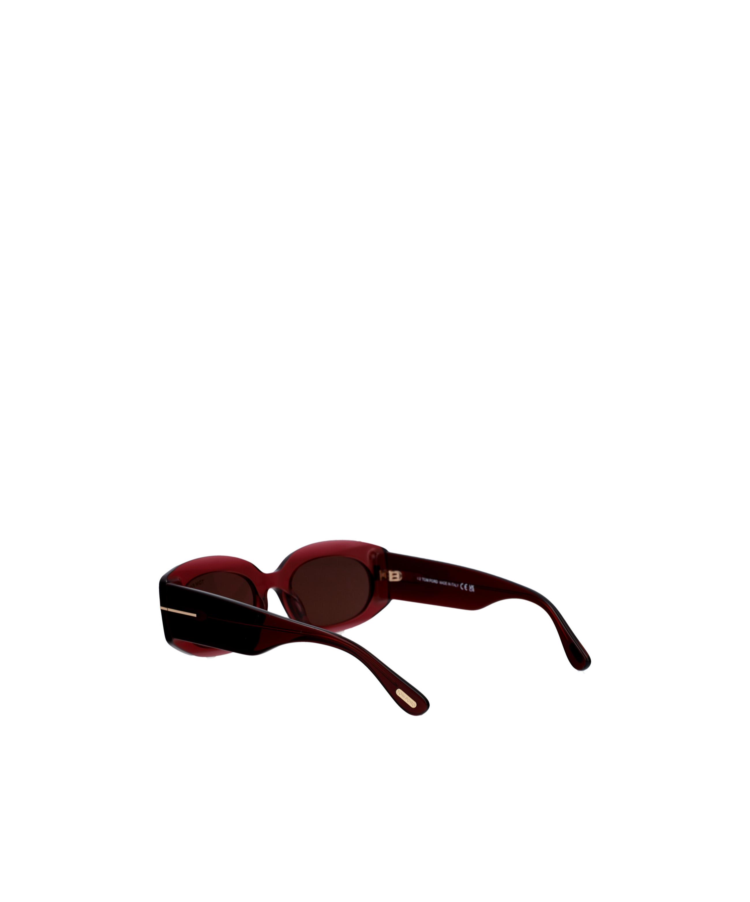 Tom Ford Rectangular Sunglasses In Crystal Purple
