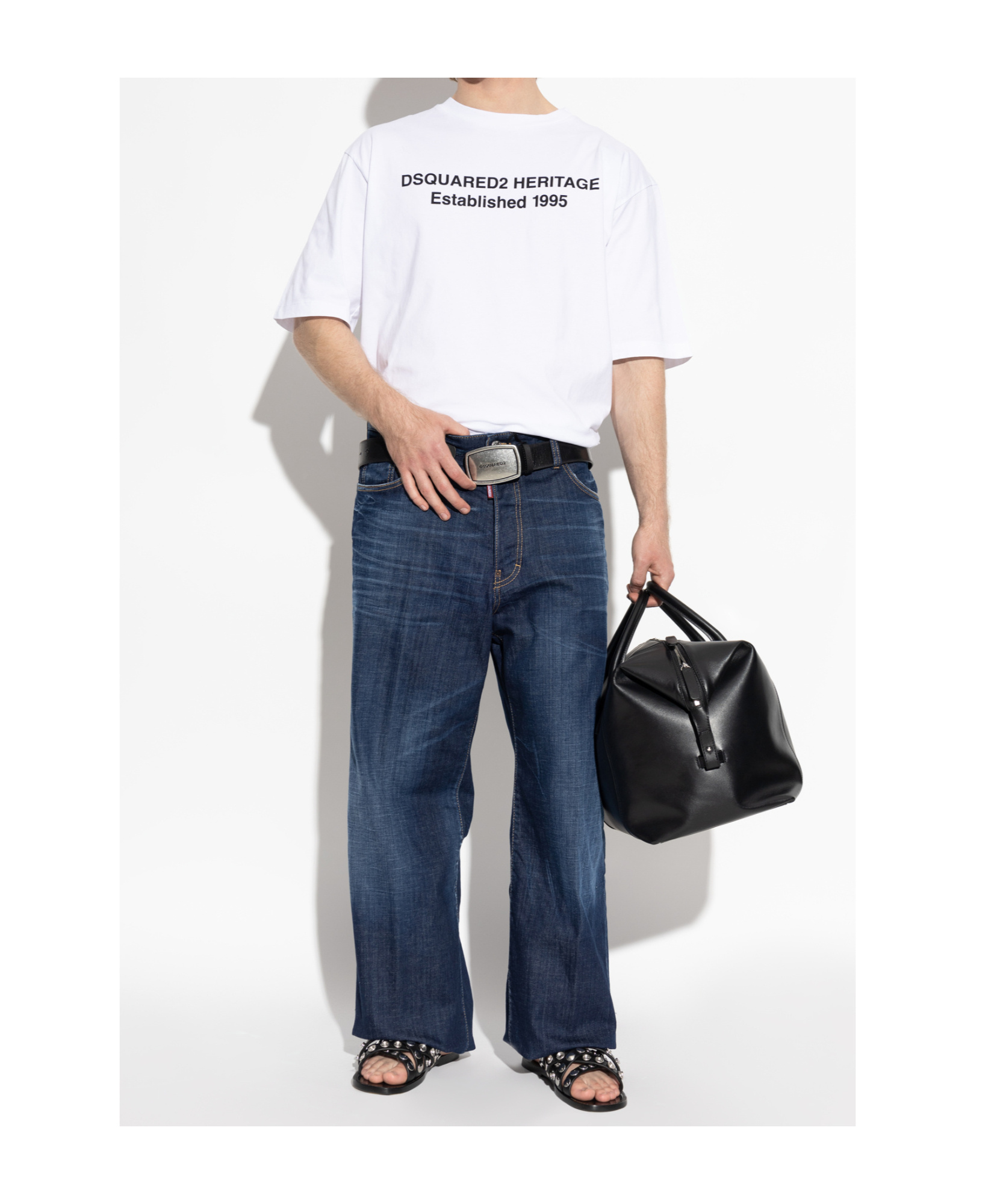 Dsquared2 Straight Leg Trousers With Belt Loops