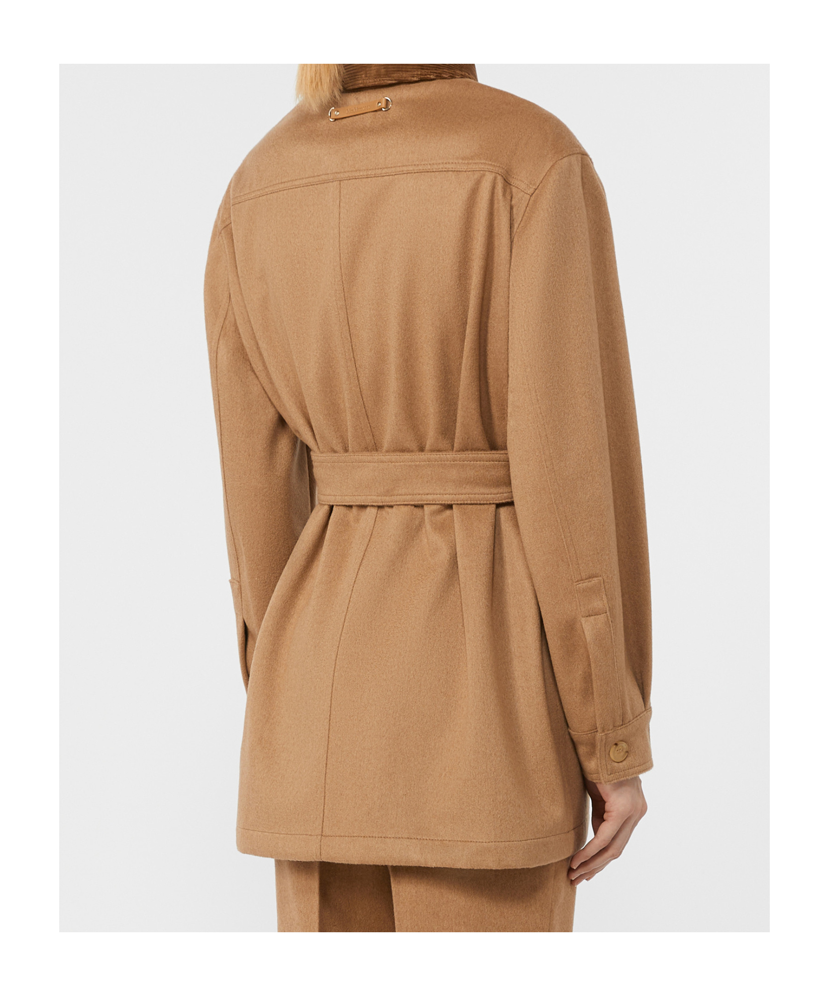Max Mara Long-sleeved Casual Jacket In Nude