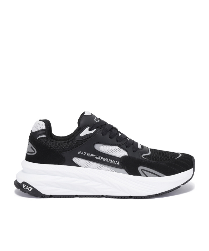Ea7 Mesh Casual Sneakers In White