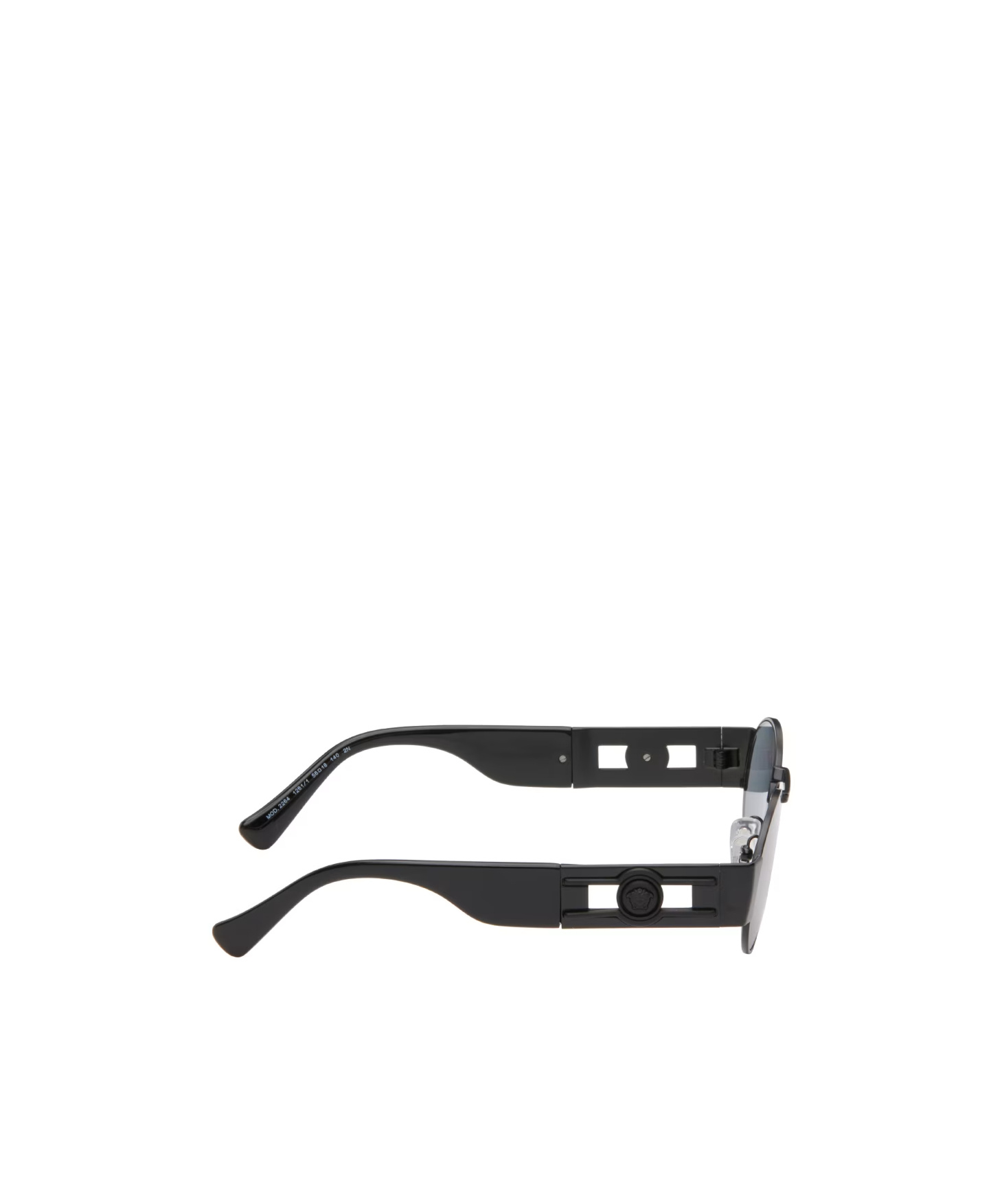 Versace Oval Frame Sunglasses In Gray