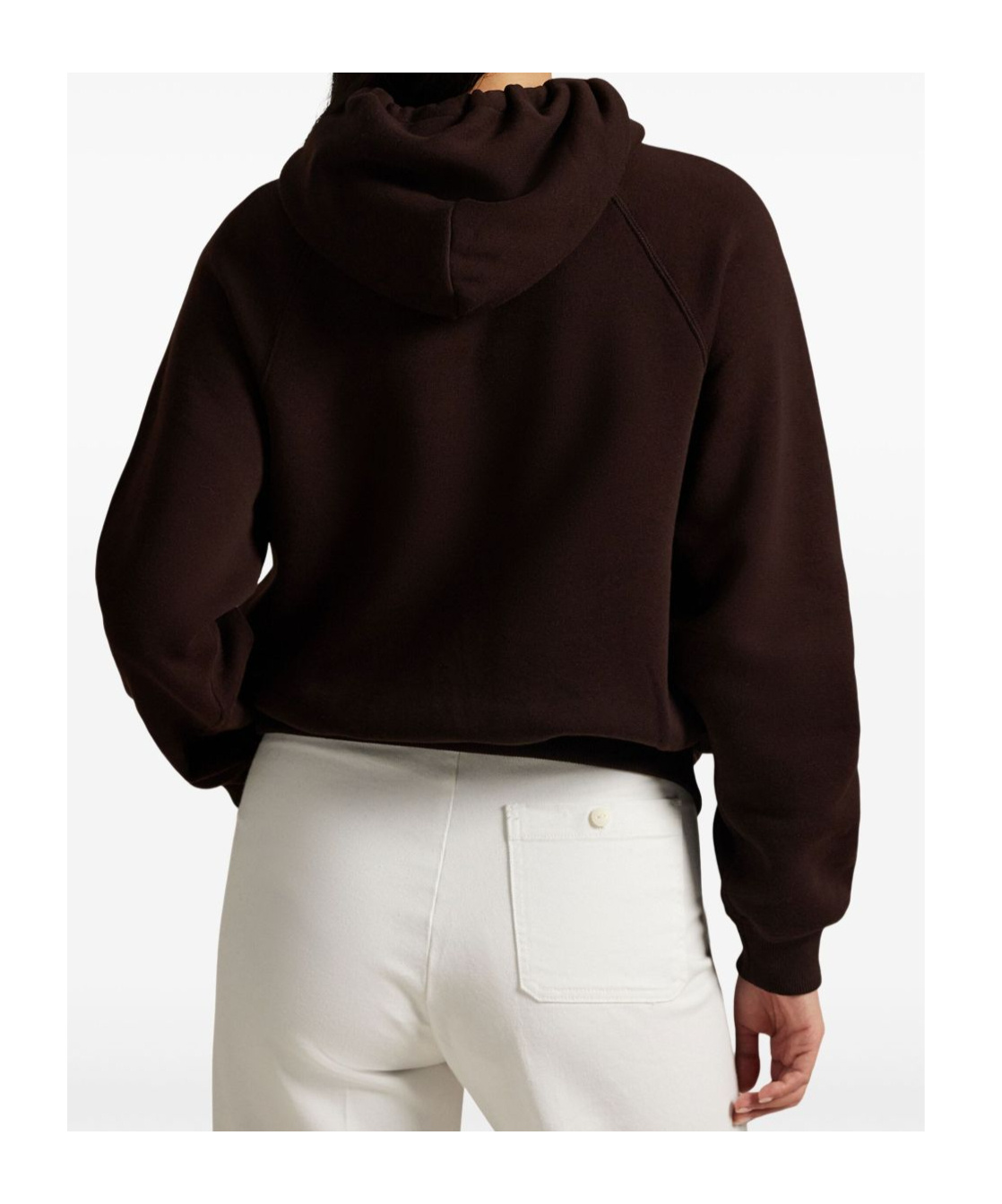 Polo Ralph Lauren Fleece Cotton Hoodie With Logo Embroidery In Burgundy