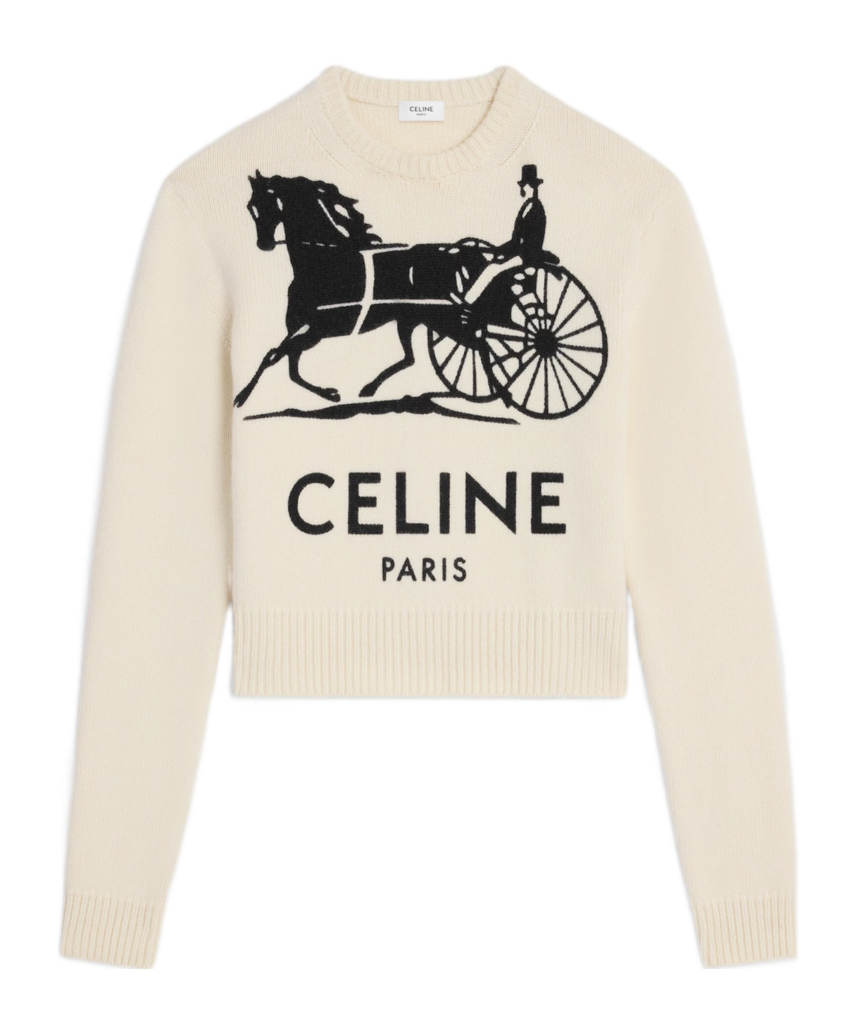 Celine Slim-fit Logo-intarsia Cashmere Sweater In Nude