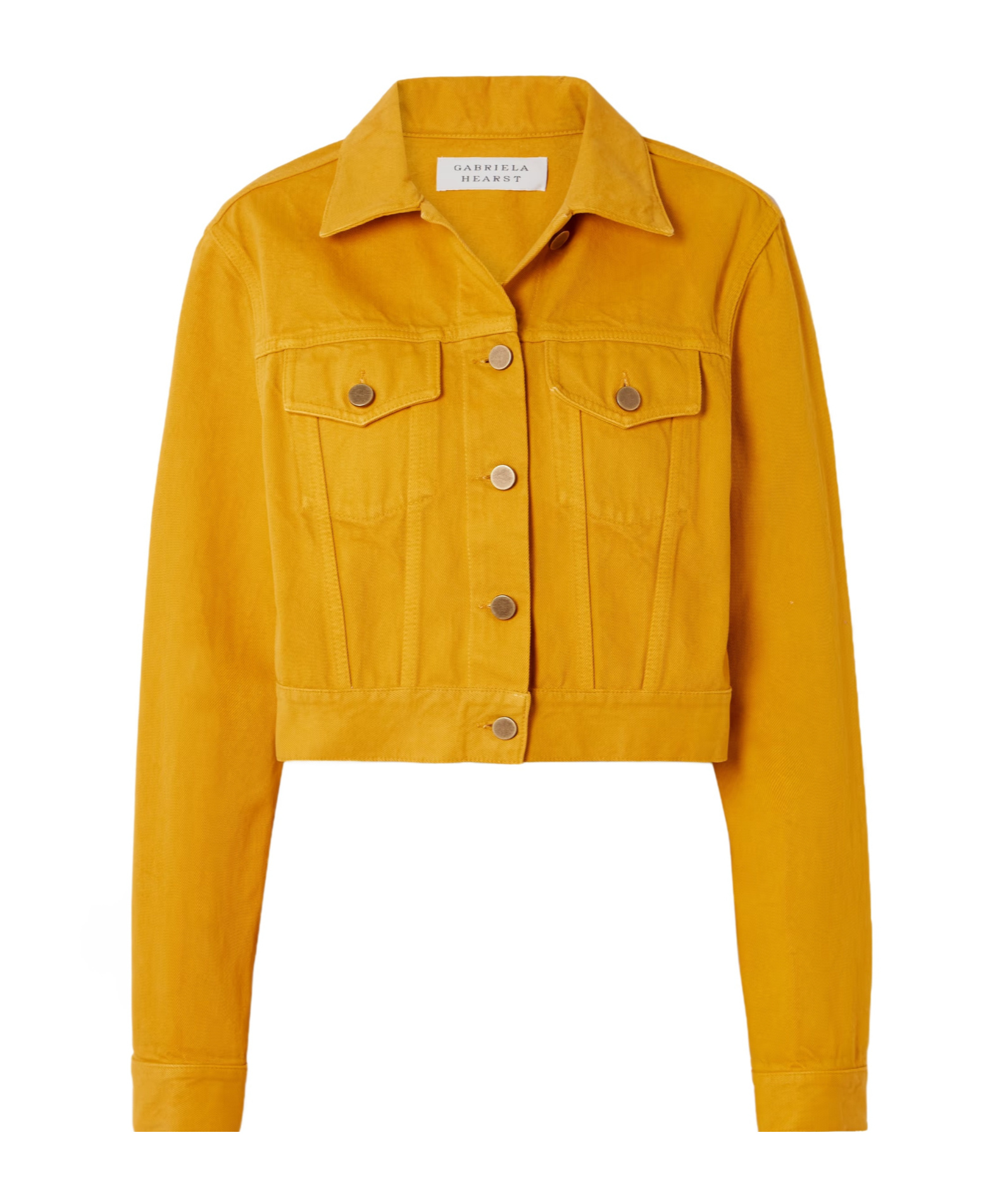 Gabriela Hearst Long-sleeved Denim Jacket In Yellow