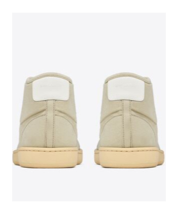 Saint Laurent Court Classic Sl/39 Canvas Sneakers In Nude