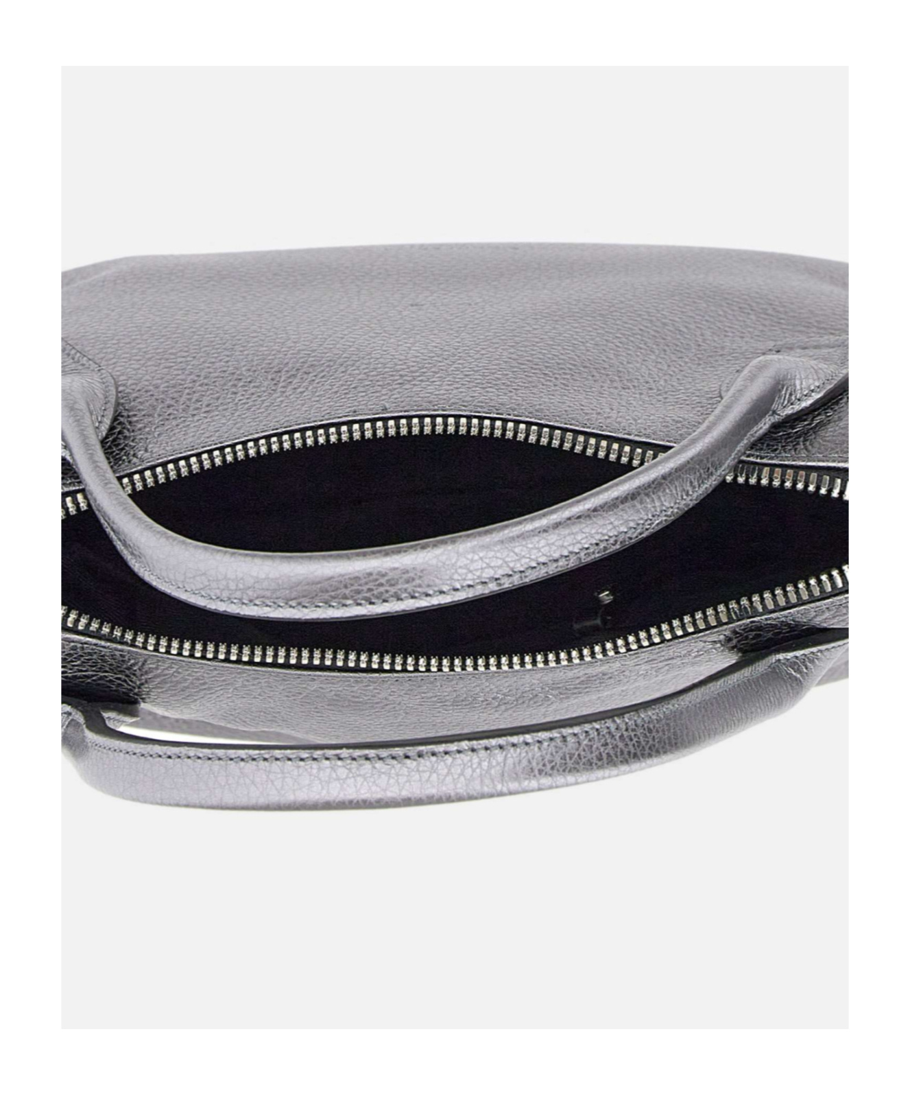 Gianni Chiarini Logo Embossed Zipped Tote Bag In Gray