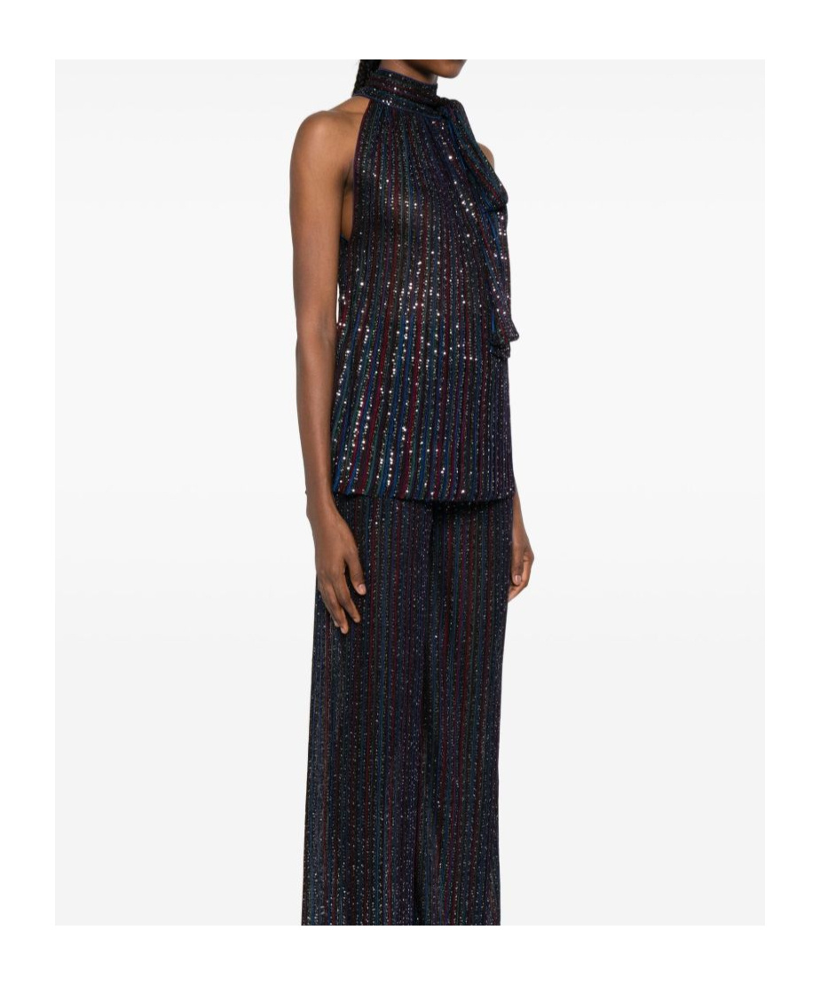 Missoni Lace-up Vest In Blue