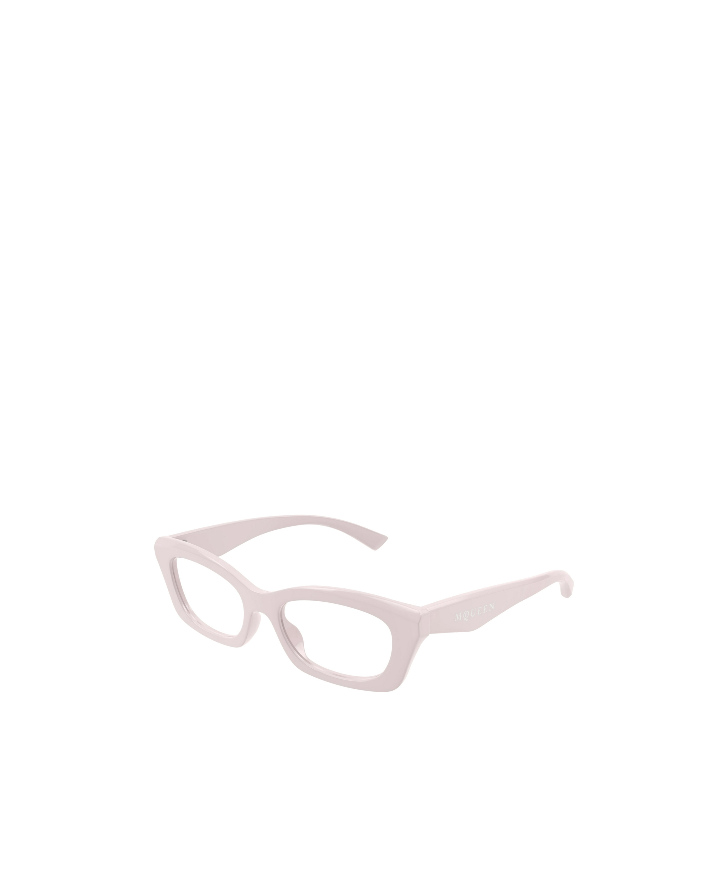 Alexander Mcqueen Eyewear Rectangular Frame Glasses In Pink