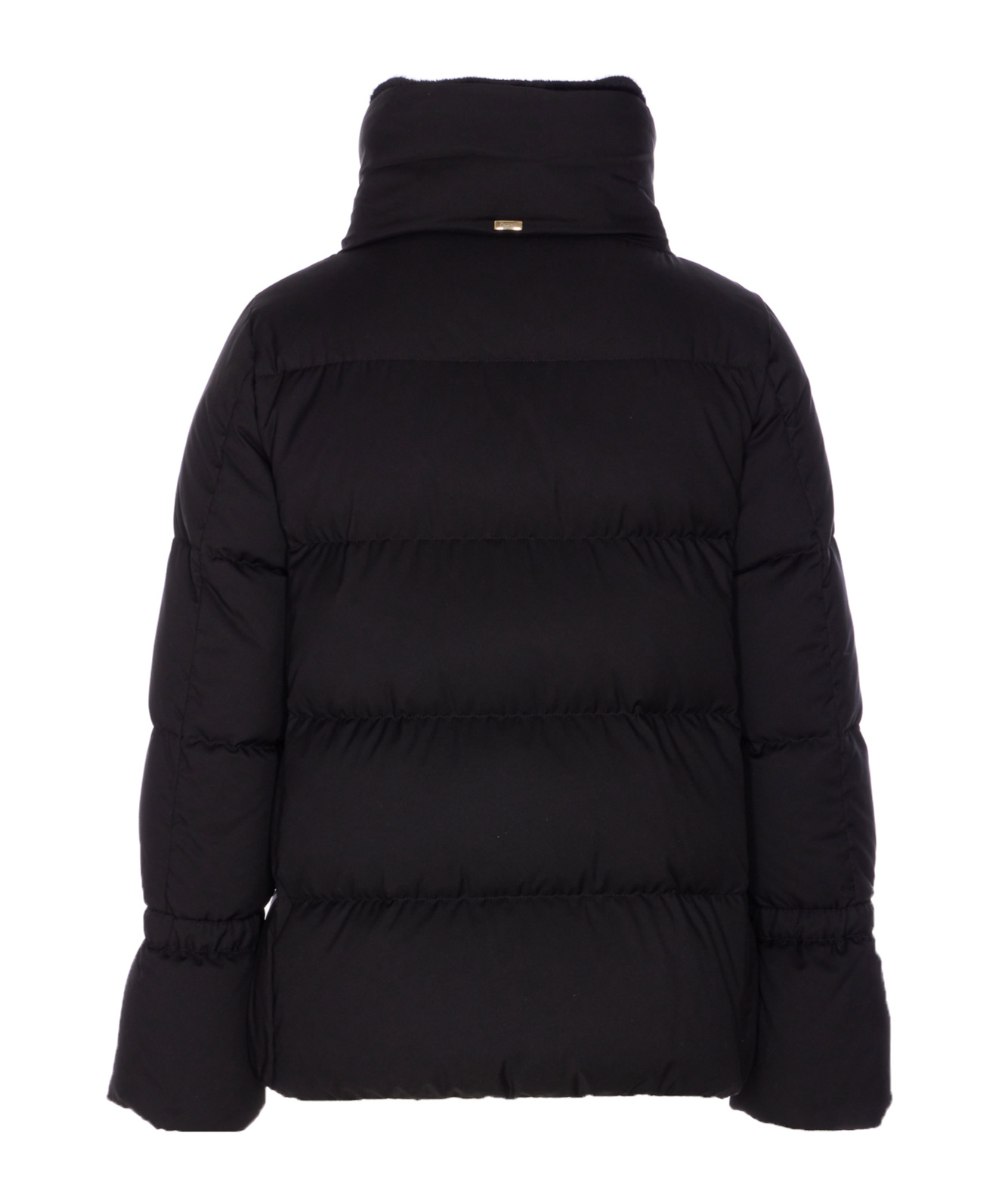 Herno Bell-sleeve Quilted Padded Jacket In Black