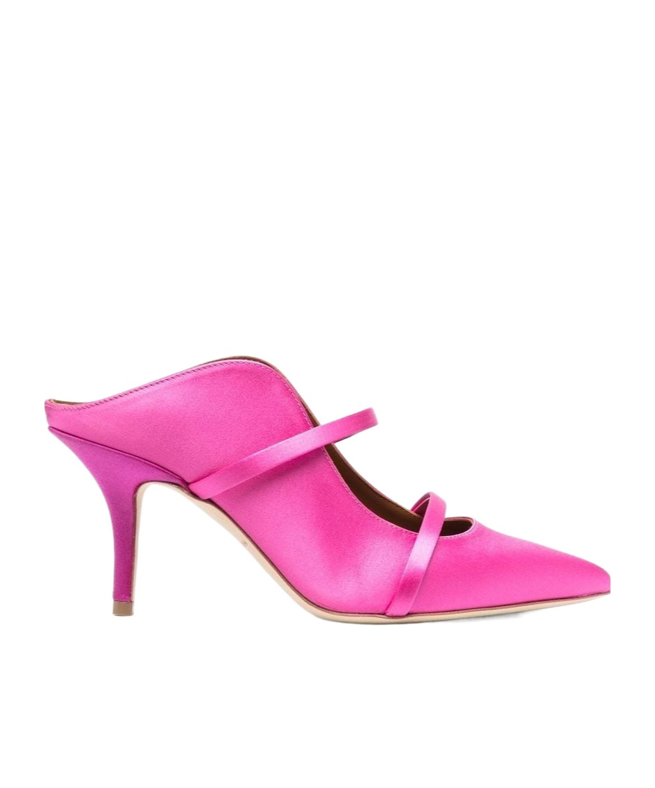 Malone Souliers Satin Finish Pointed Toe Mules In Pink
