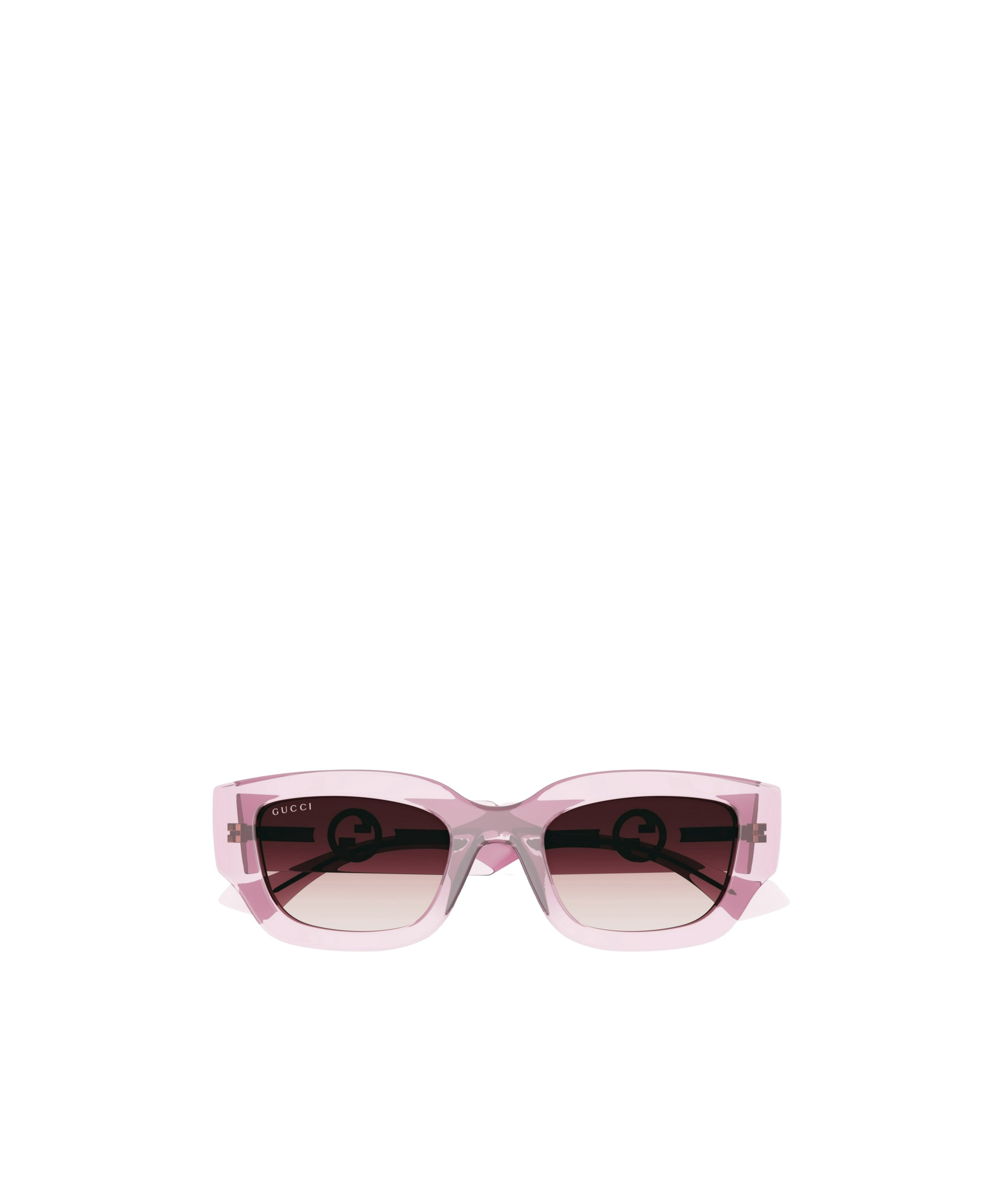 Gucci Eyewear Rectangle Frame Sunglasses In Pink