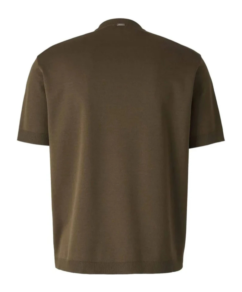 Herno Round Neck Short Sleeve T-shirt In Green