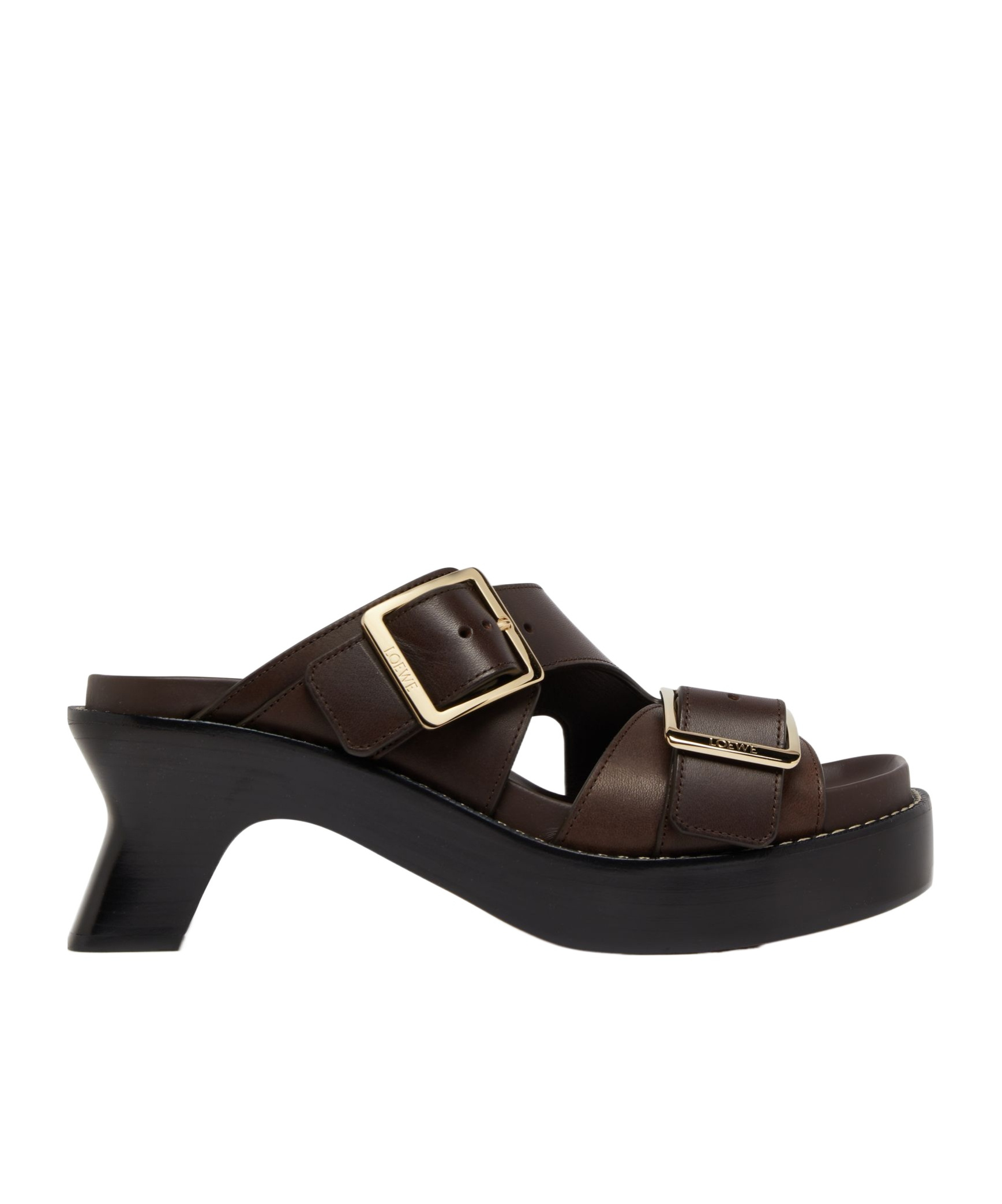 Shop Loewe Ease High-heeled Sandals In Black