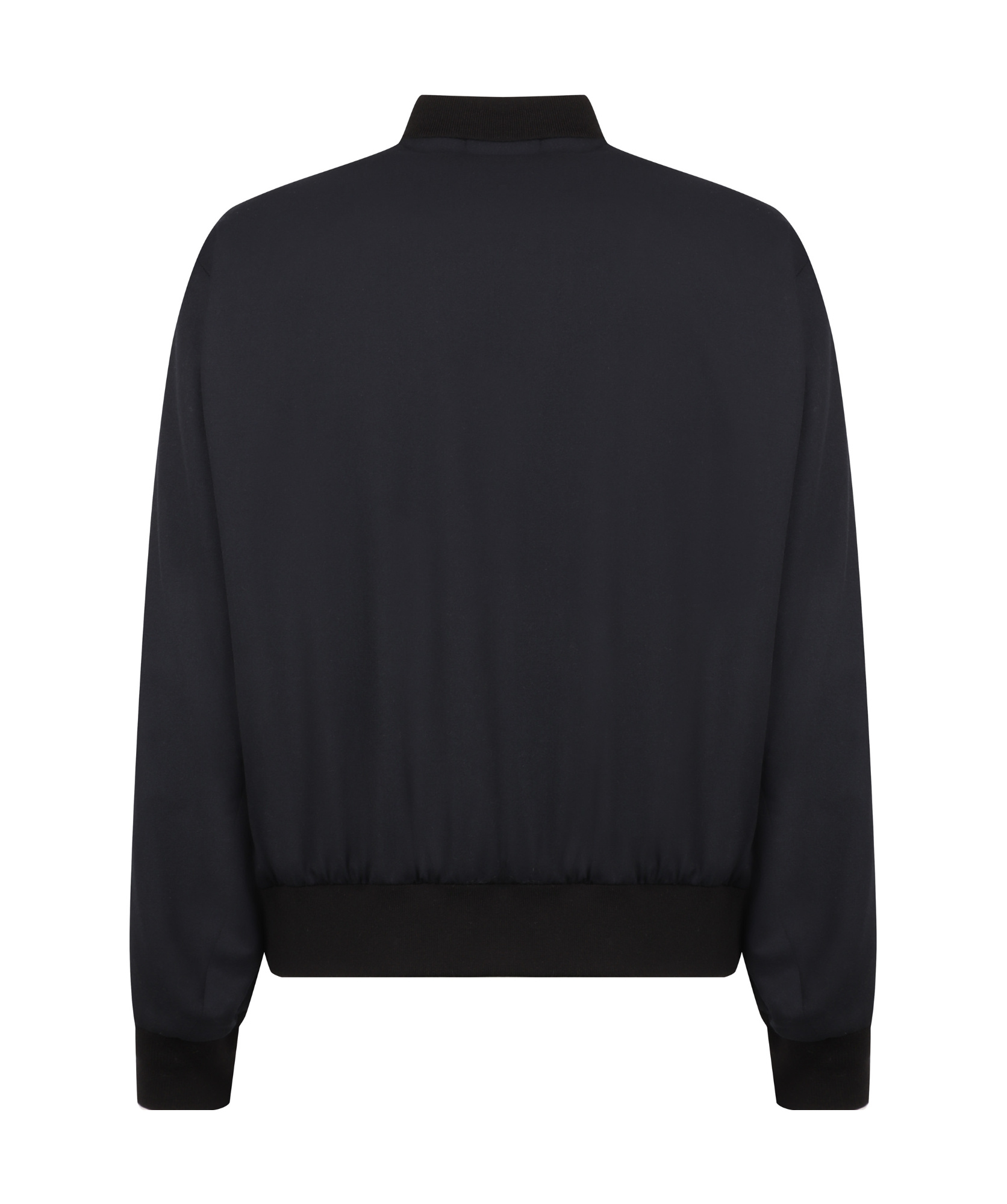 Giorgio Armani Logo-embroidery Cashmere-blend Jacket In Black