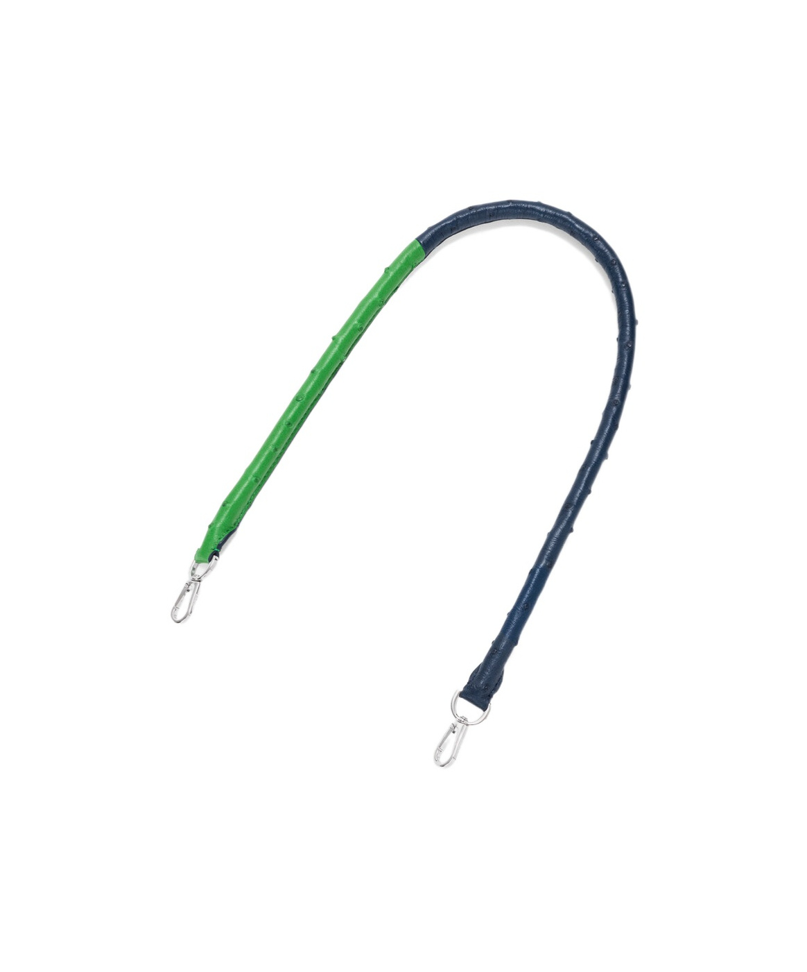 Loewe Strap In Ostrich In Green/navy Blue