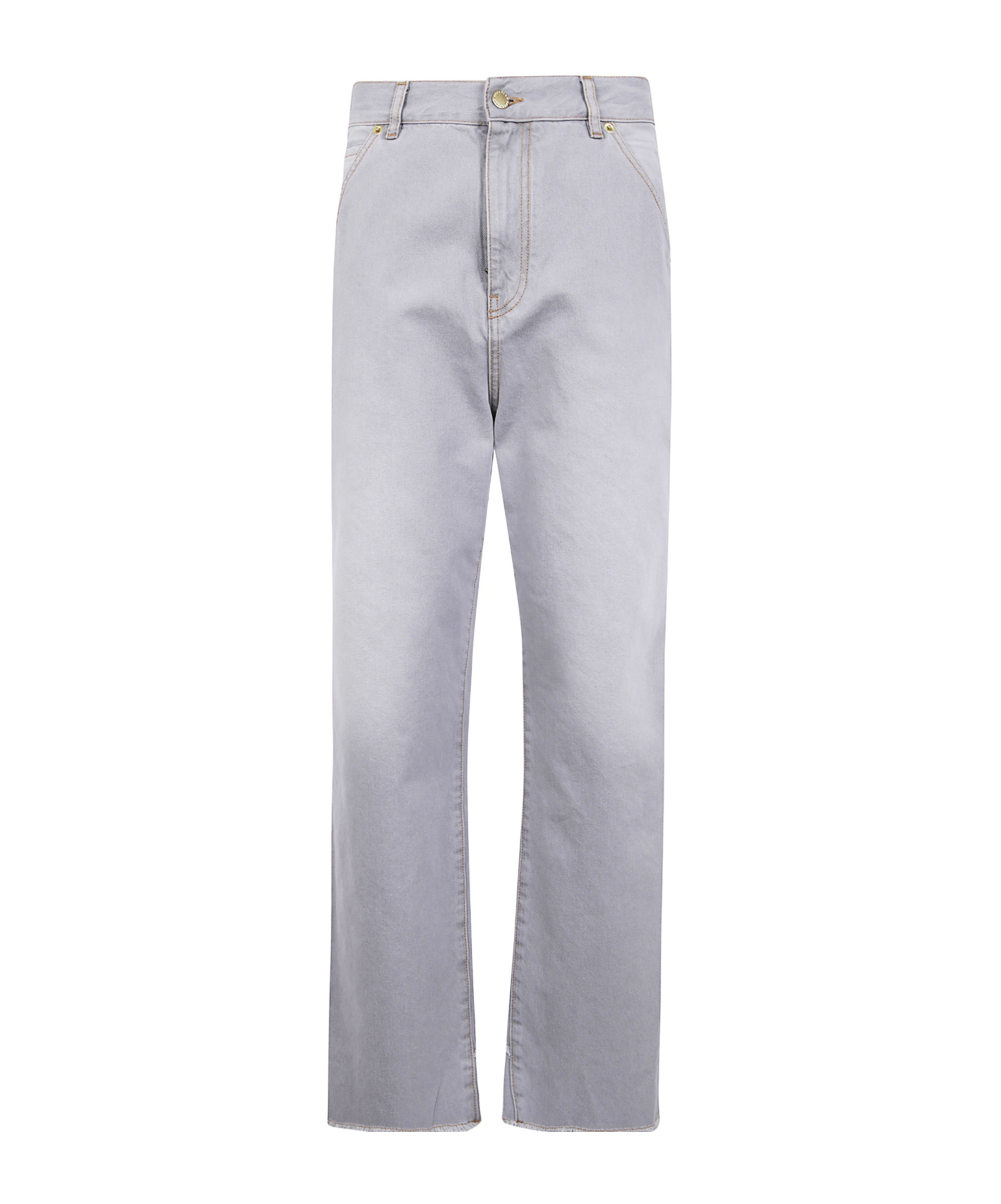 Darkpark 'lisa' Belt Adorned Loose Fit Denim In Gray