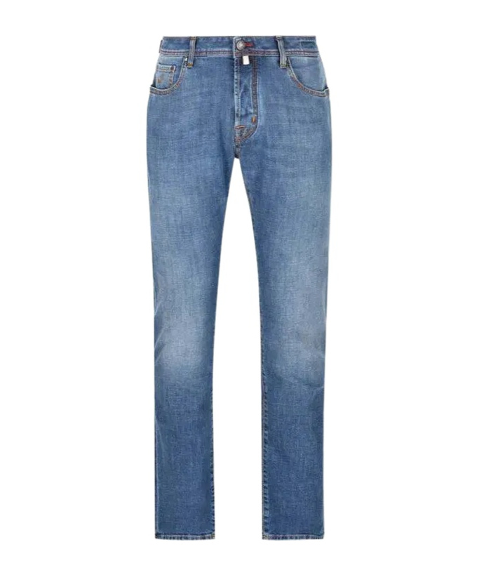 Jacob Cohen Belt Loop Denim Trousers In Blue