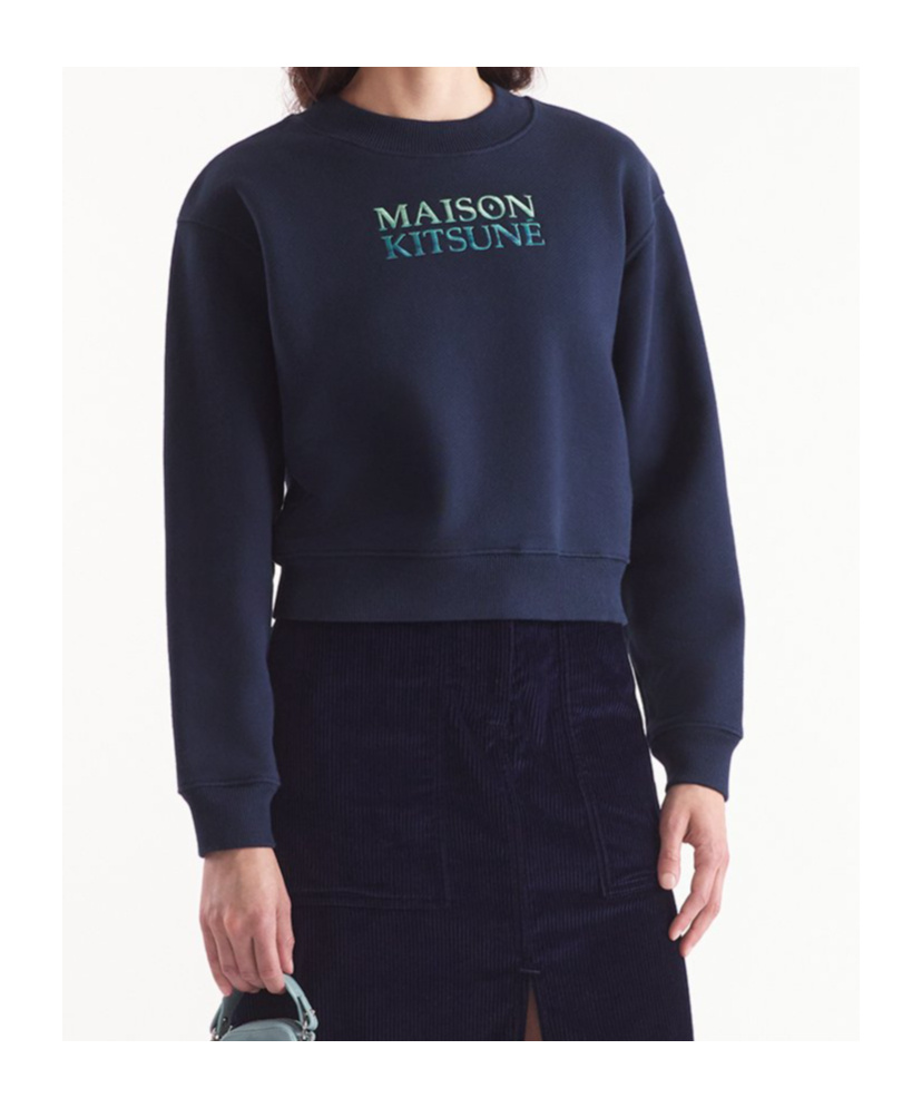 MAISON KITSUNÉ LOGO-EMBROIDERED SWEATSHIRT 
