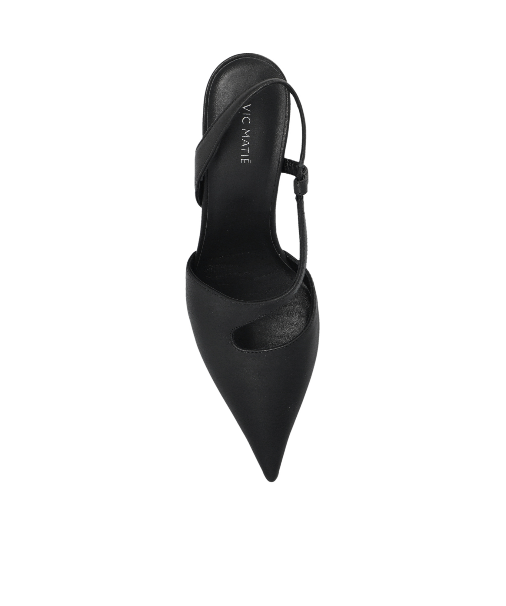 VIC MATIE SWAN CUT OUT-DETAIL SLINGBACK HEELS