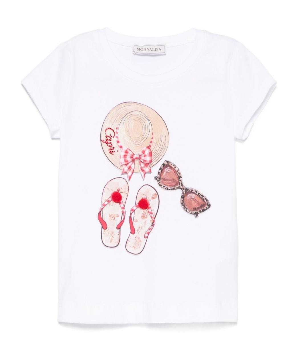 Monnalisa Capri-print T-shirt In Pink