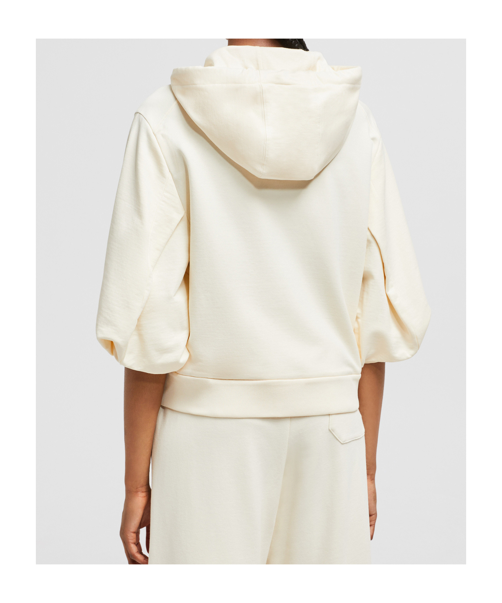 Moncler Sweat Zippé En Coton In Nude