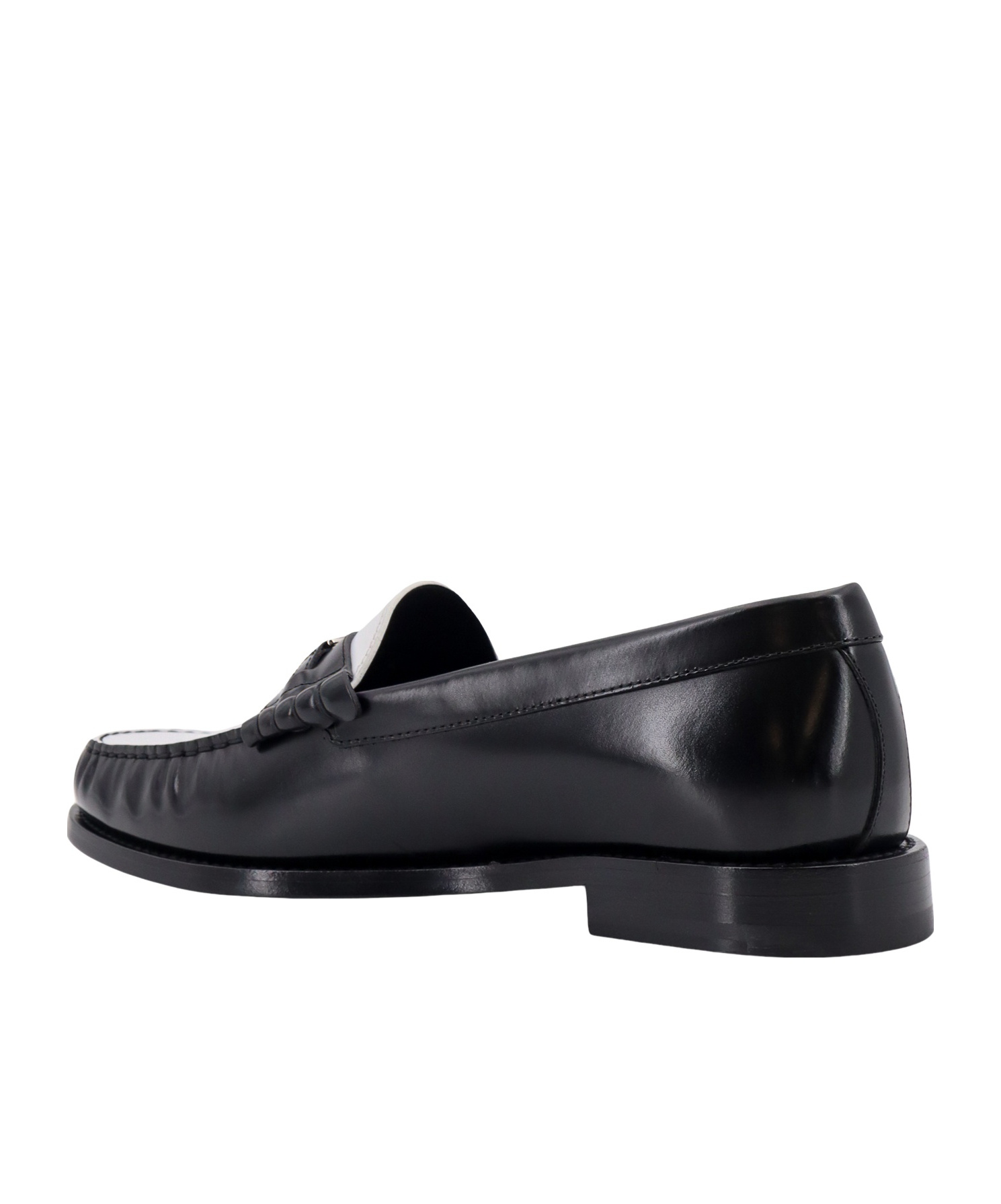 Celine Men Vivienne Leather Loafer With Perforated Triomphe Logo In Animal Print